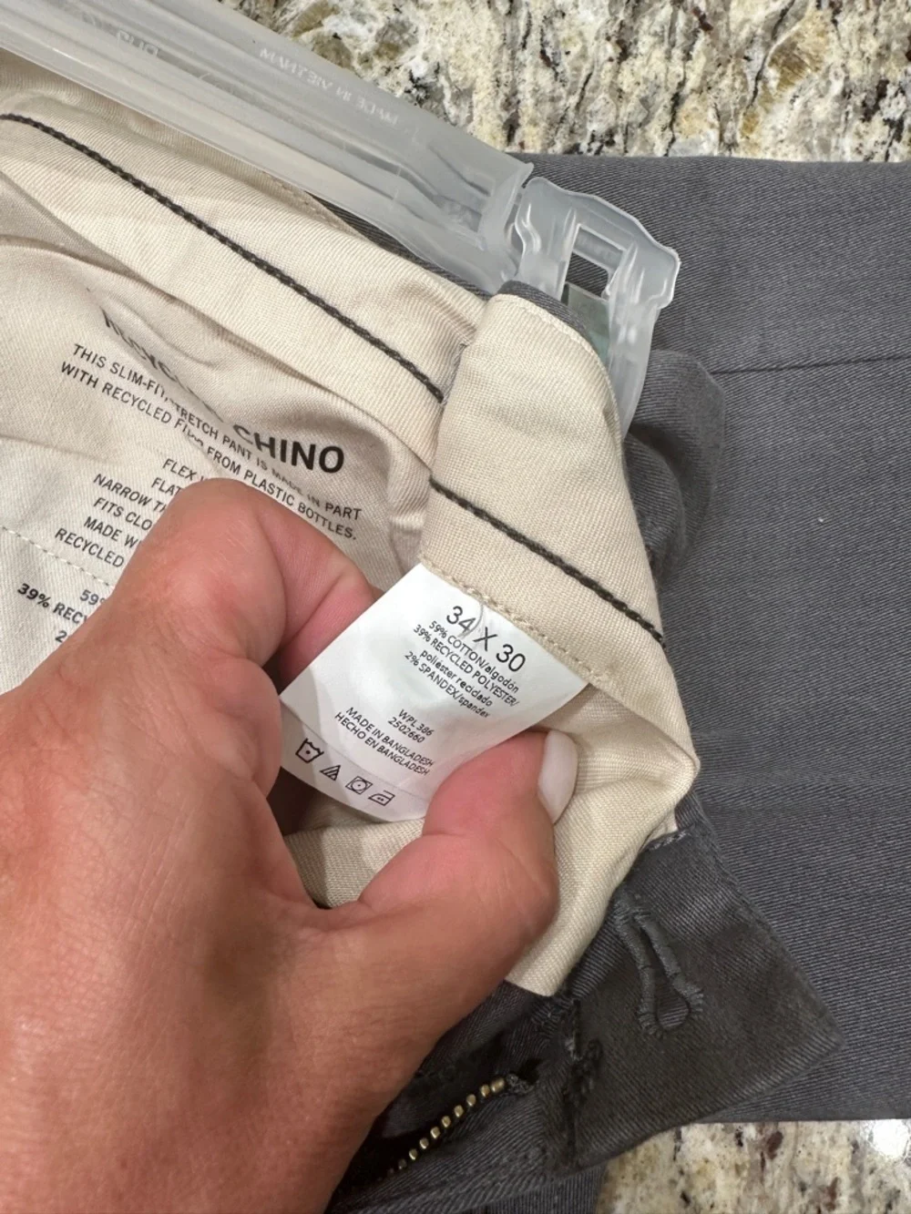 Men's Gray Straight-Fit Pants